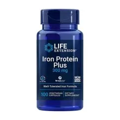 Витамины и минералы Life Extension Iron Protein Plus 300 мг 100 вегакапсул (0737870167716)
