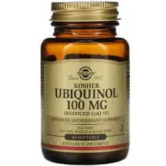 Натуральна добавка Solgar Kosher Ubiquinol 100 mg 60 капсул (0033984005389)