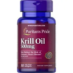 Жирные кислоты Puritan's Pride Krill Oil 500 мг 30 капсул (0025077535385)