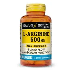 Амінокислота Mason Natural L-Arginine 500 мг 60 капсул (CN10894)