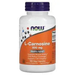 Аминокислота Now Foods L-Carnosine 500 мг 100 вегакапсул (0733739000798)