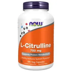 Аминокислота Now Foods L-Citrulline 750 мг 180 вегакапсул (0733739001030)