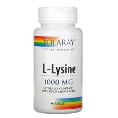 Амінокислота Solaray L-Lysine 1000 мг 90 таблеток (0076280048605)