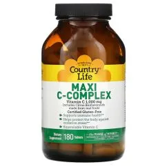 Витамины и минералы Country Life Maxi C-Complex 180 таблеток (0015794070122)