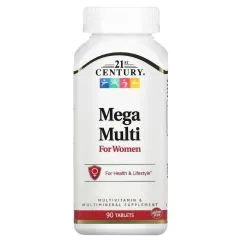 Вітаміни та мінерали 21st Century Mega Multi for Women 90 таблеток (740985226599)