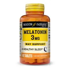 Натуральная добавка Mason Natural Melatonin 3 mg 60 таблеток (311845111357)