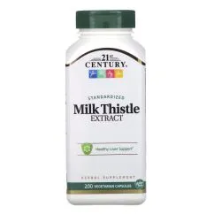 Натуральна добавка 21st Century Milk Thistle Extract 200 вегакапсул (740985229071)