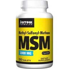 Препарат для суглобів та зв'язок Jarrow Formulas MSM 1000 mg 120 таблеток (0305251222486)