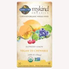 Вітаміни та мінерали Garden of Life MyKind Organics Chewable Vegan D3 50 мкг 30 таблеток (658010118613)
