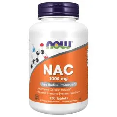 Аминокислота Now Foods NAC 1000 мг 120 таблеток (0733739001856)