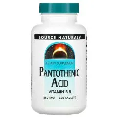 Витамины и минералы Source Naturals Pantothenic Acid 250 мг 250 таблеток (021078005124)