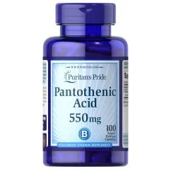 Вітаміни та мінерали Puritan's Pride Pantothenic Acid 550 мг 100 капсул (CN13016)