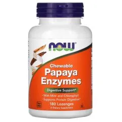 Натуральна добавка Now Foods Papaya Enzymes 180 жувальних таблеток (733739029720)