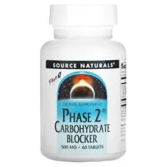 Натуральная добавка Source Naturals Phase 2 Carbohydrate Blocker 60 таблеток (021078015604)