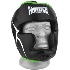 Боксерский шлем PowerPlay 3100 PU (тренировочный) Black/Green XL (CN11849-5)