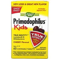 Пробіотики та пребіотики Nature's Way Primadophilus Kids 3 Billion CFU 60 жувальних таблеток (033674110355)