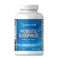 Пробіотики та пребіотики Puritan's Pride Probiotic Acidophilus 250 таблеток (0074312126130)