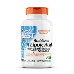 Вітаміни та мінерали Doctor's Best Stabilized R-Lipoic Acid 200 мг 60 вегакапсул (0305251209050)