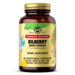 Натуральна добавка Solgar SFP Bilberry Berry Extract 60 вегакапсул (0033984041103)