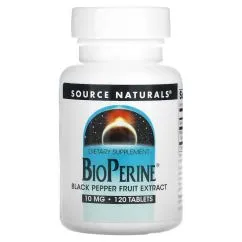Натуральная добавка Source Naturals BioPerine 10 mg 120 таблеток (0021078006442)