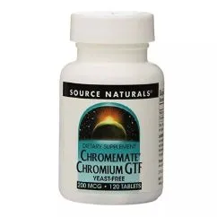 Витамины и минералы Source Naturals Chromemate Chromium GTF Yeast-Free 200 мкг 120 таблеток (0021078003403)
