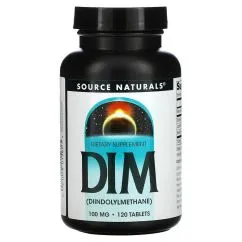 Натуральна добавка Source Naturals DIM (Diindolylmethane) 100 mg 120 таблеток (0021078025900)