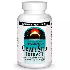 Натуральная добавка Source Naturals Grape Seed Extract 100 mg 30 капсул (0021078005322)