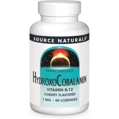 Витамины и минералы Source Naturals Hydroxocobalamin 60 таблеток (0021078026549)