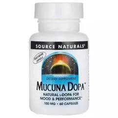 Натуральная добавка Source Naturals Mucuna Dopa 60 капсул (0021078021919)