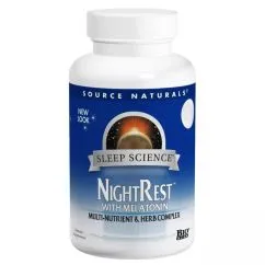 Натуральна добавка Source Naturals Sleep Science NightRest Melatonin 50 таблеток (021078003571)
