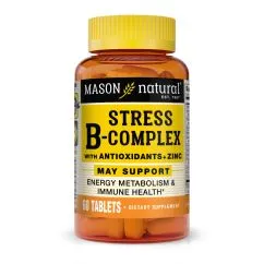 Витамины и минералы Mason Natural Stress B-Complex With Antioxidants + Zinc 60 таблеток (0311845074553)