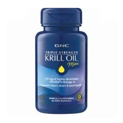 Жирні кислоти GNC Triple Strength Krill Oil Mini 60 капсул (0048107170509)