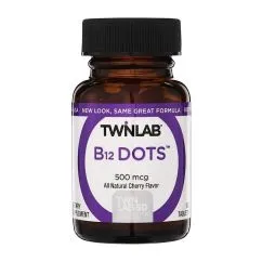 Витамины и минералы Twinlab B-12 Dots 500 мкг 100 таблеток Вишня (0027434006088)