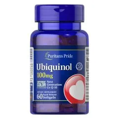 Натуральная добавка Puritan's Pride Ubiquinol 100 mg 60 капсул (0025077186600)