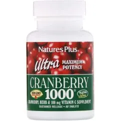 Натуральная добавка Natures Plus Ultra Cranberry 1000 60 таблеток (CN10005)