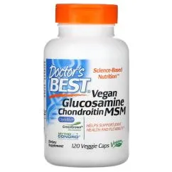 Препарат для суставов и связок Doctor's Best Vegan Glucosamine Chondroitin MSM 120 вегакапсул (0305251222967)