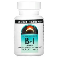Вітаміни та мінерали Source Naturals Vitamin B1 Thiamin 100 мг 250 таблеток (CN12541)