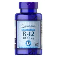 Вітаміни та мінерали Puritan's Pride Vitamin B-12 1000 мкг Timed Release 250 каплет (0074312113833)