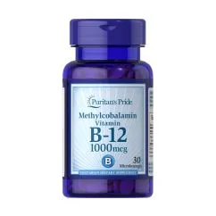 Витамины и минералы Puritan's Pride Vitamin B-12 (Methylcobalamin) 1000 мкг 30 микро леденцов (0025077328611)