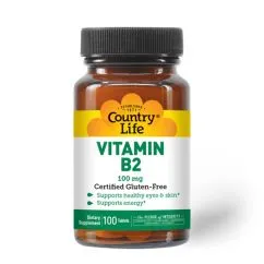 Вітаміни та мінерали Country Life Vitamin B2 100 мг 100 таблеток (CN14518)