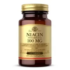 Вітаміни та мінерали Solgar Niacin (Vitamin B3) 100 мг 100 таблеток (0033984018600)