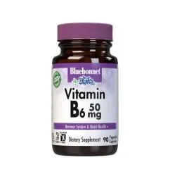 Витамины и минералы Bluebonnet Vitamin B6 50 мг 90 вегакапсул (CN13247)