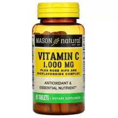 Витамины и минералы Mason Natural Vitamin C Plus Rose Hips and Bioflavonoids Complex 1000 мг 90 таблеток (CN10976)