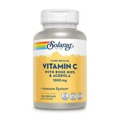 Вітаміни та мінерали Solaray Vitamin C 1000 мг Tamed Release 100 вегакапсул (076280044508)