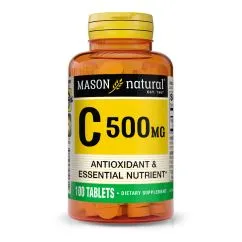 Вітаміни та мінерали Mason Natural Vitamin C 500 мг 100 таблеток (0311845051714)