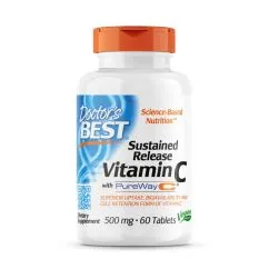 Витамины и минералы Doctor's Best Sustained Release Vitamin C 60 таблеток (0753950001916)