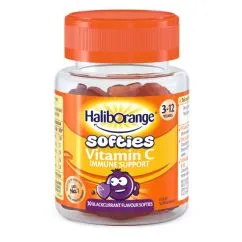 Вітаміни та мінерали Haliborange Vitamin C Immune Support Softies 30 желеек Чорна смородина (5012335113107)
