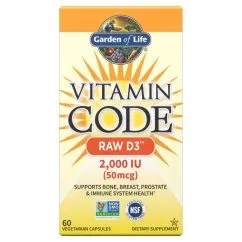 Вітаміни та мінерали Garden of Life Vitamin Code Raw Vitamin D3 50 мкг 60 вегакапсул (658010114134)