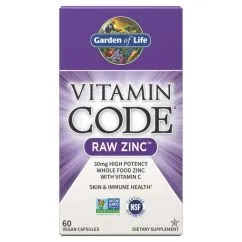 Витамины и минералы Garden of Life Vitamin Code Raw Zinc 60 вегакапсул (658010116527)