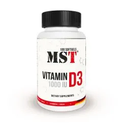 Вітаміни та мінерали MST Vitamin D3 1000 IU 100 капсул (CN13367)